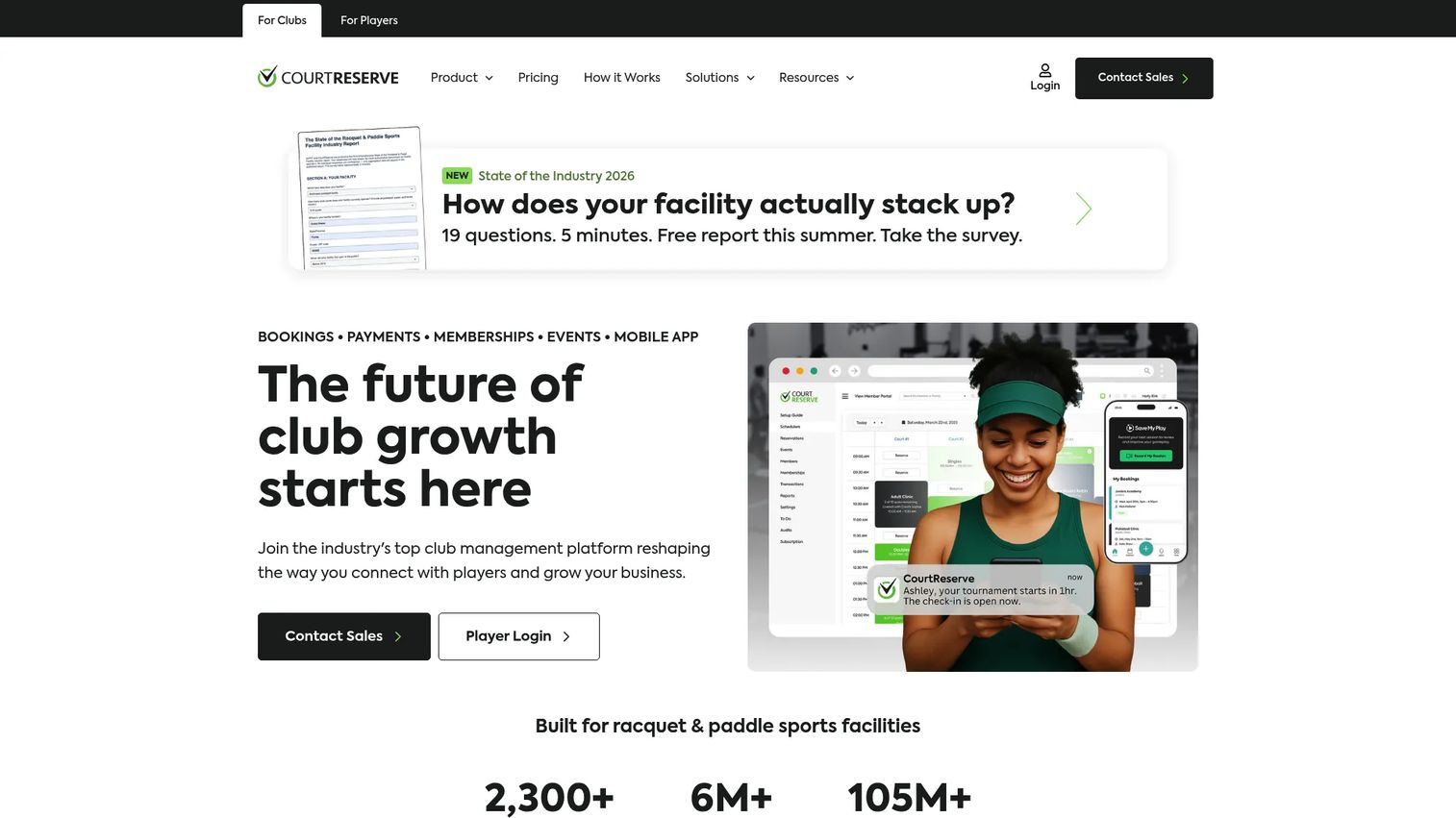 CourtReserve court booking and club management software