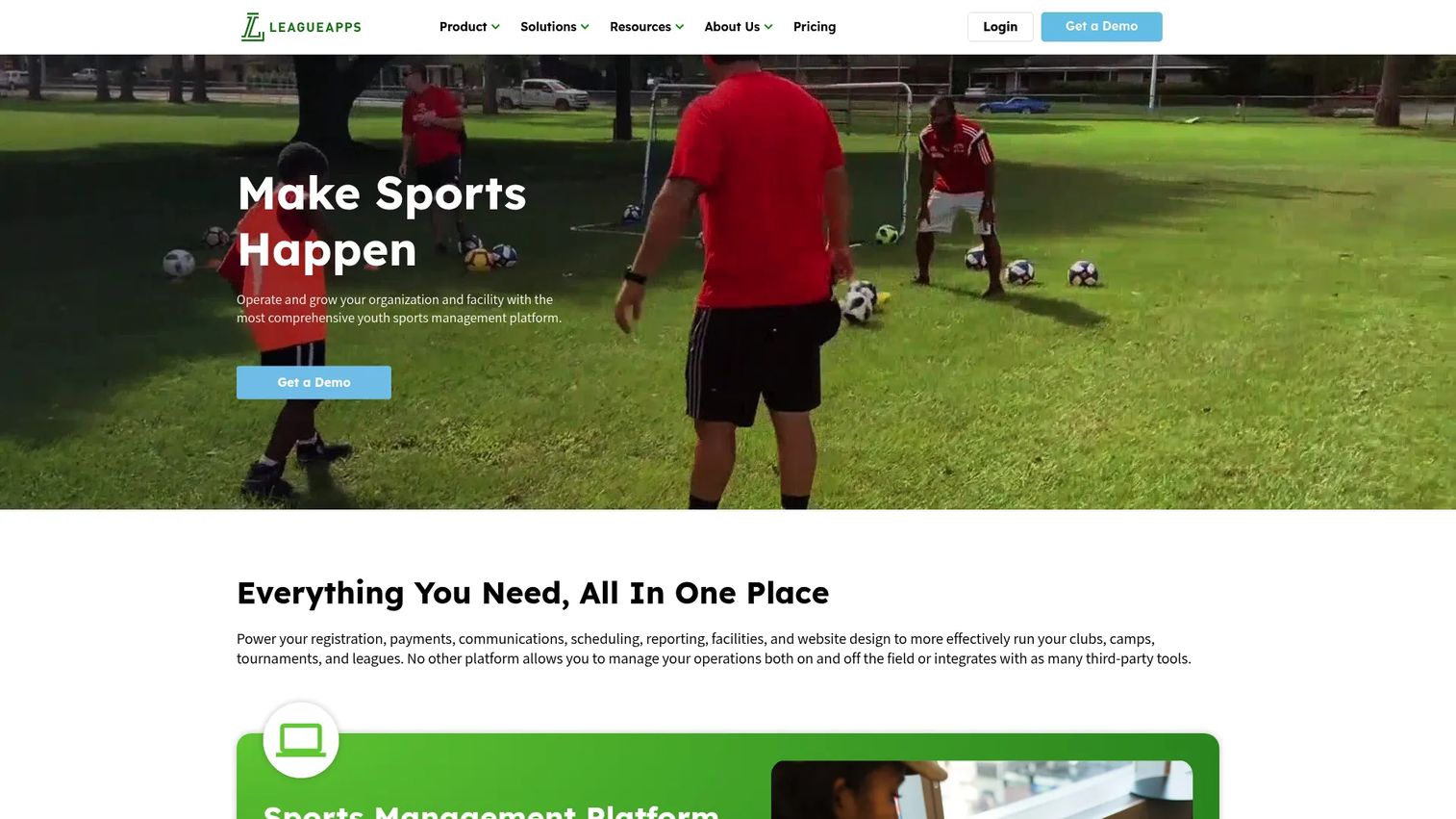 LeagueApps youth sports management platform