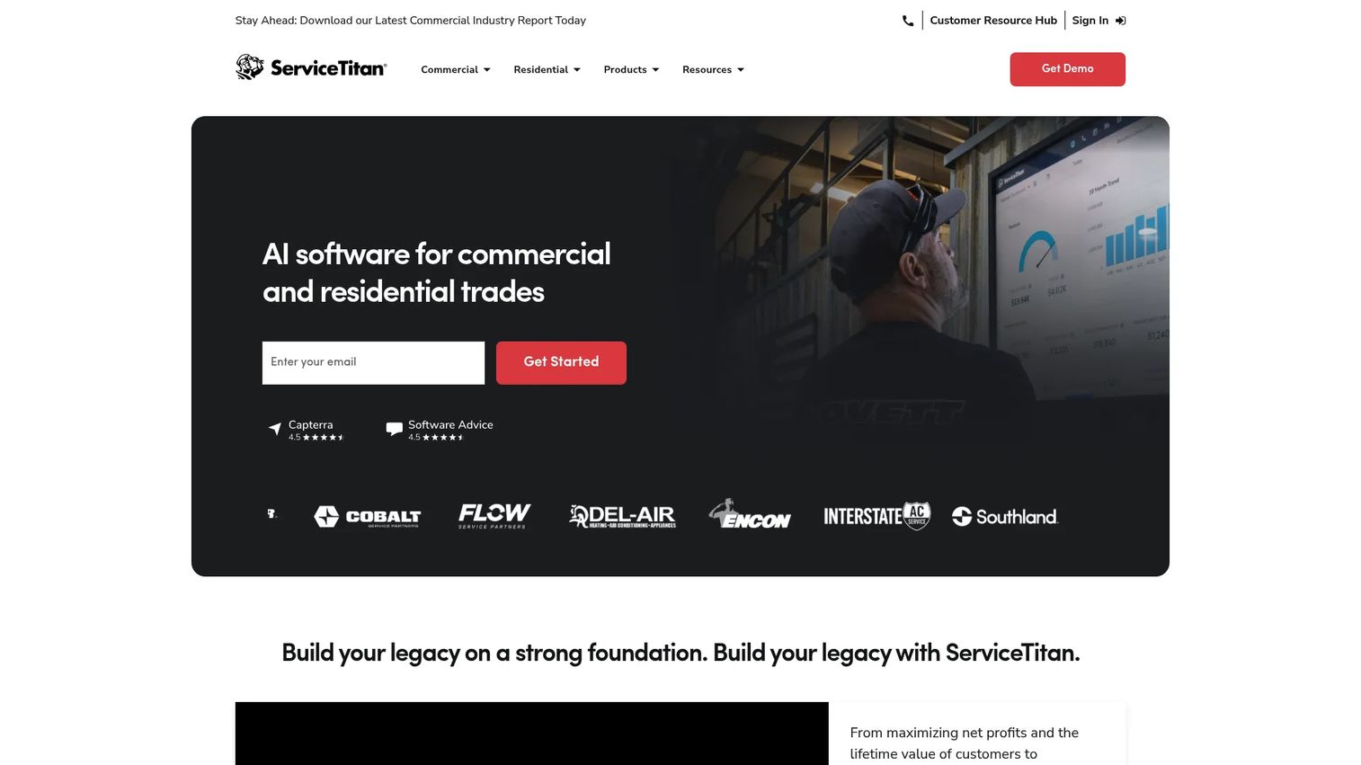 ServiceTitan operating software for the trades