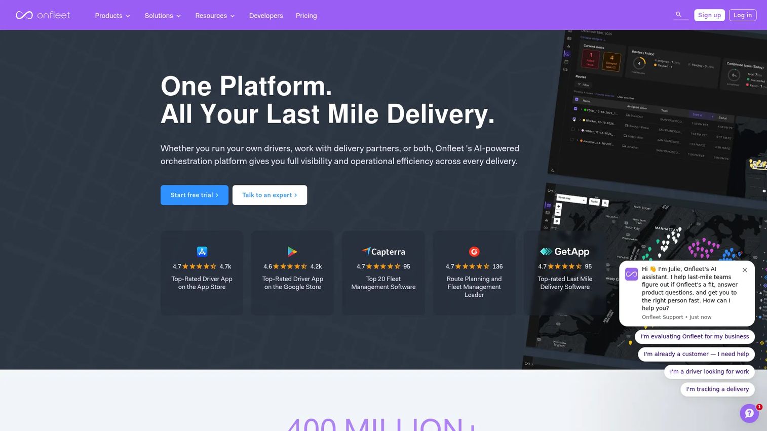 Onfleet last-mile delivery and dispatch software