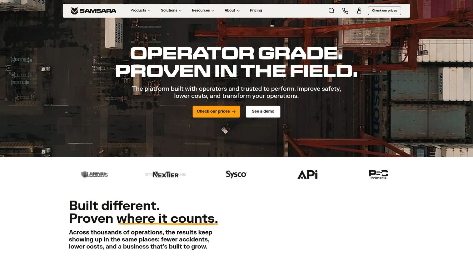 Samsara connected operations and fleet telematics platform