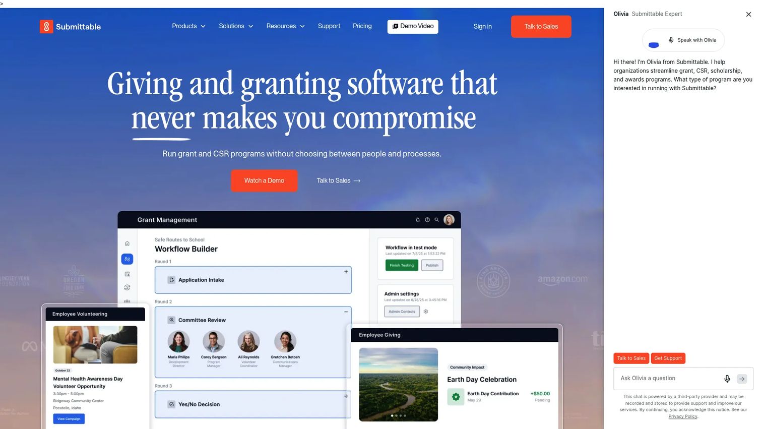 Submittable submission management software homepage