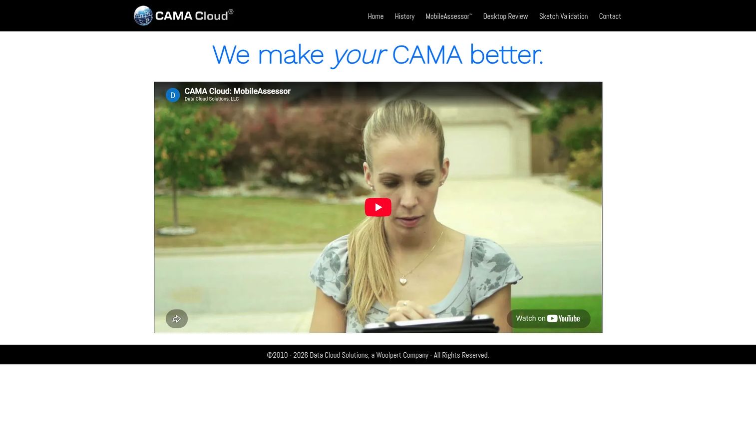 CAMA Cloud assessment and GIS software homepage