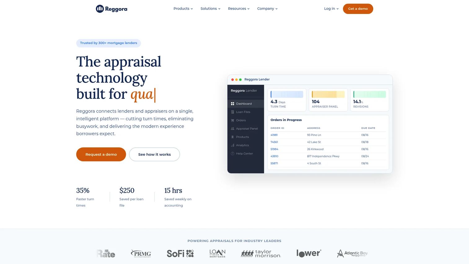 Reggora appraisal management software homepage