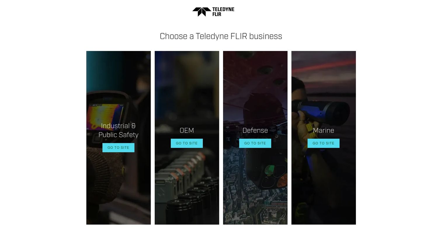 FLIR thermal imaging and sensing homepage