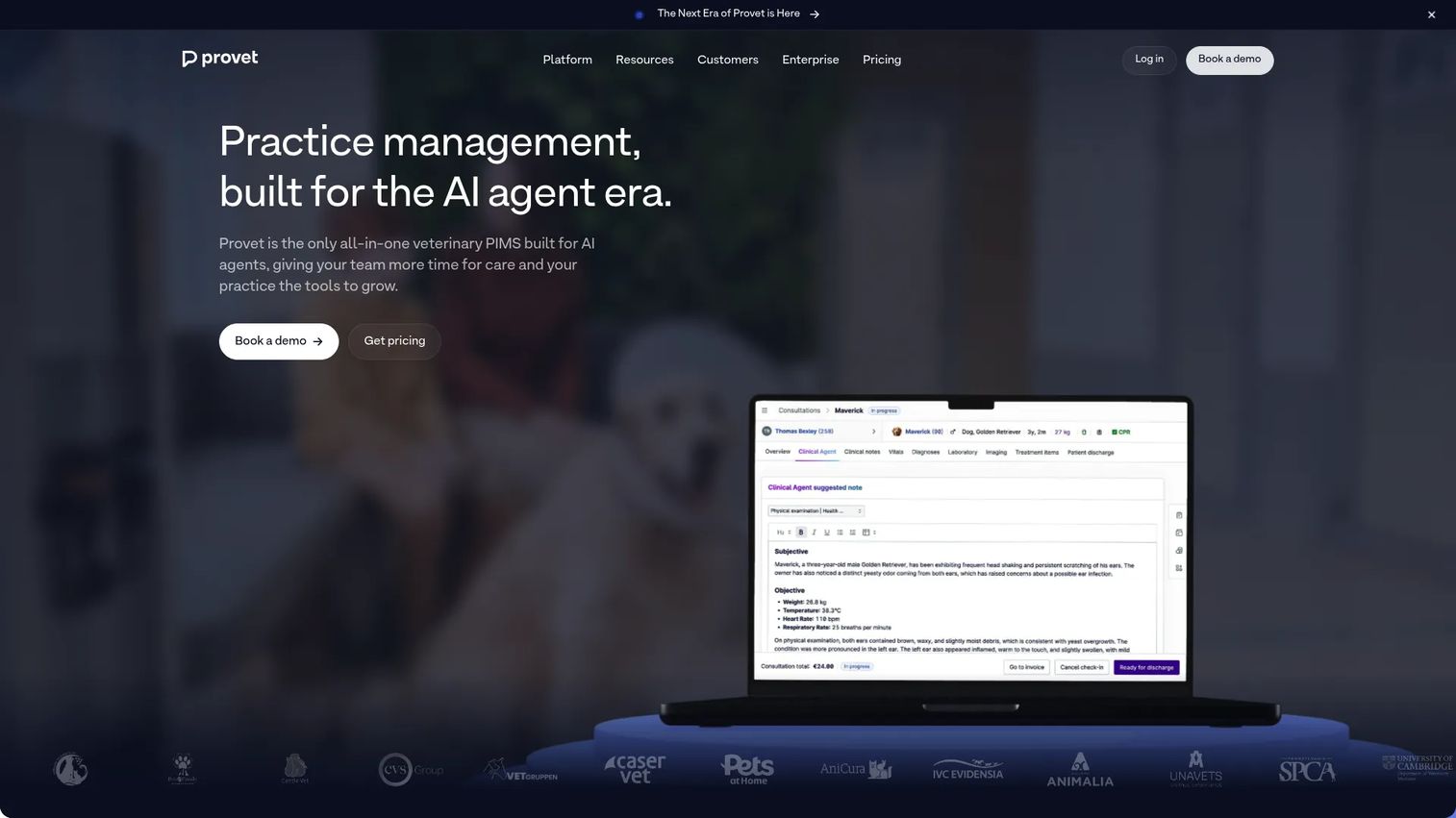 Provet Cloud veterinary practice management multi-location view