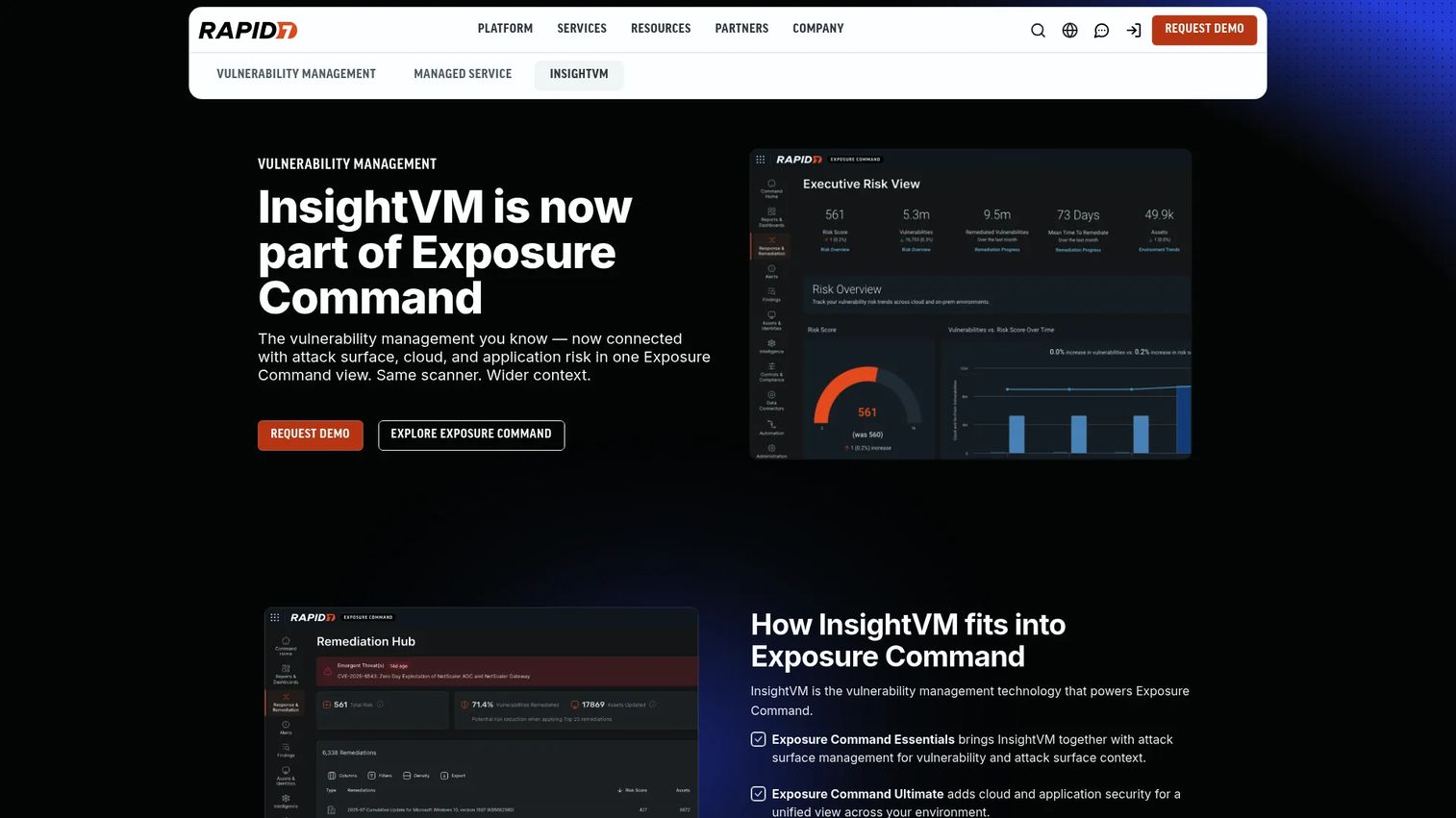 InsightVM vulnerability management platform