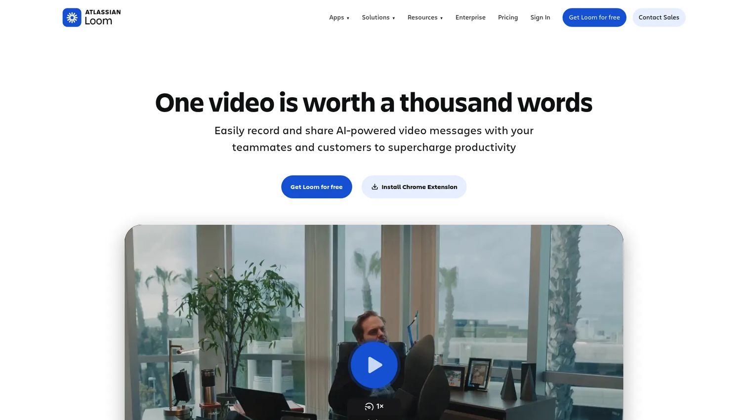 Loom async video messaging homepage