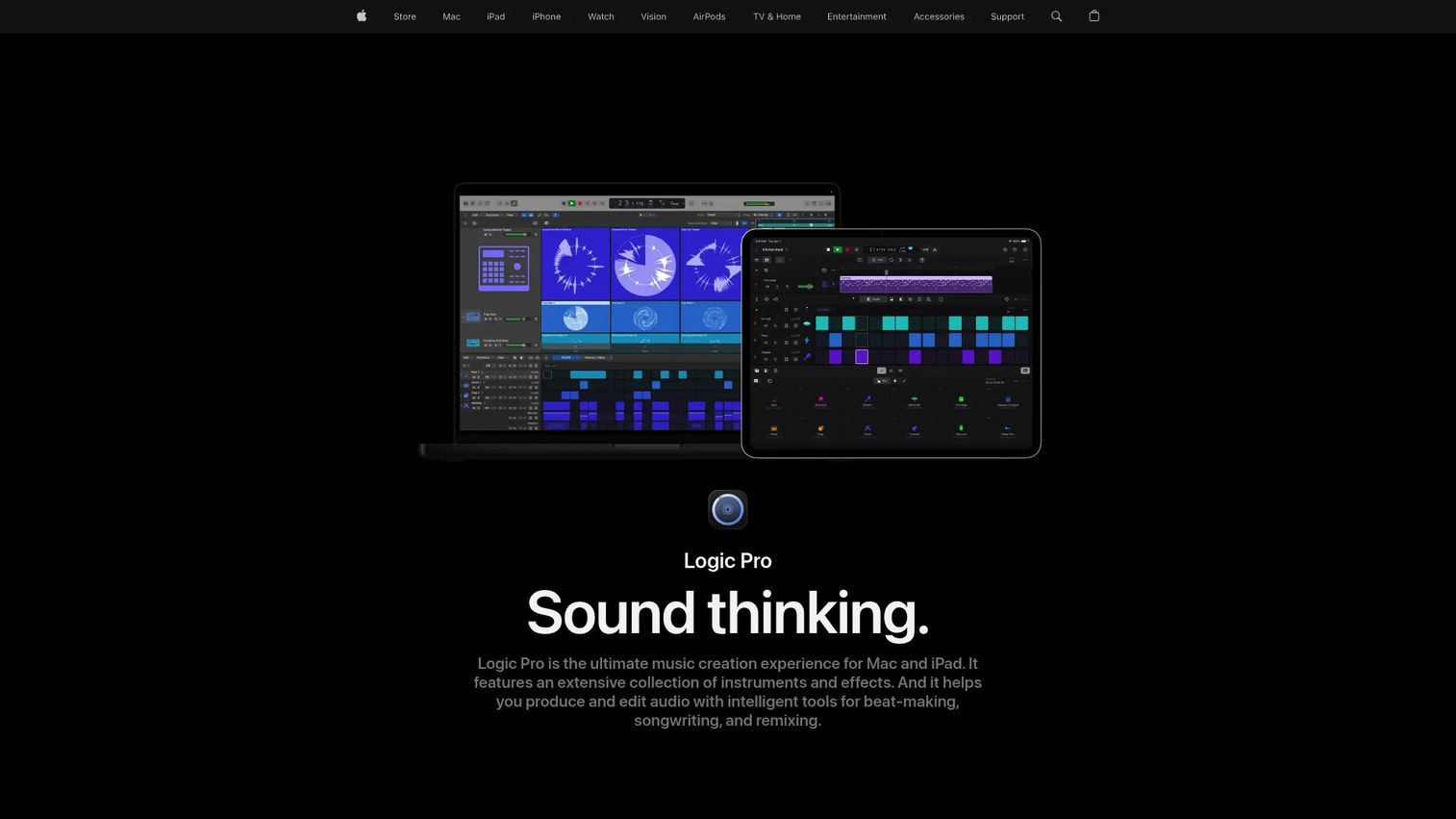 Logic Pro music production interface