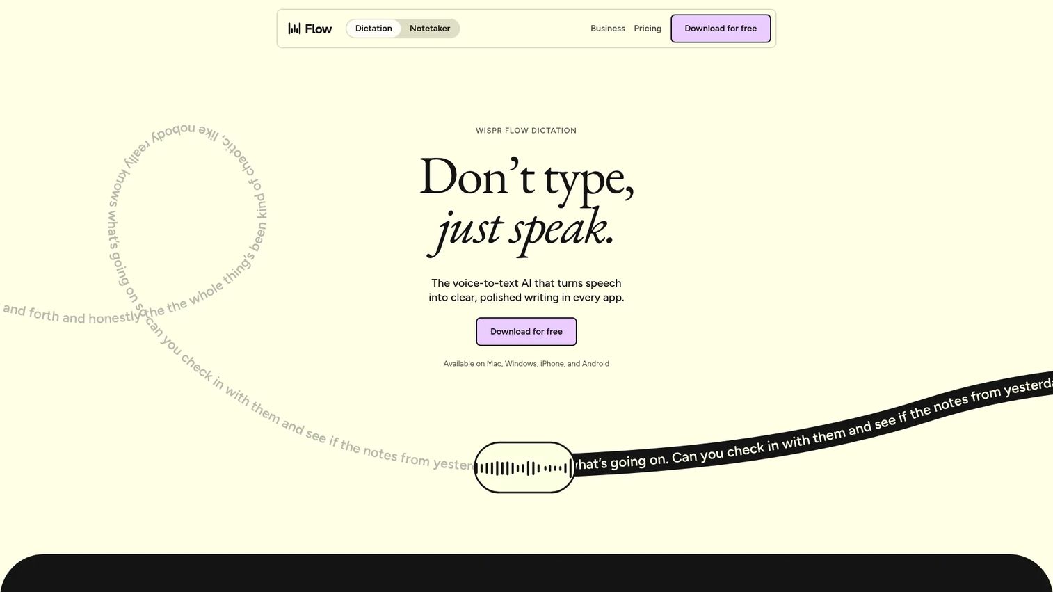 Wispr Flow voice dictation across apps