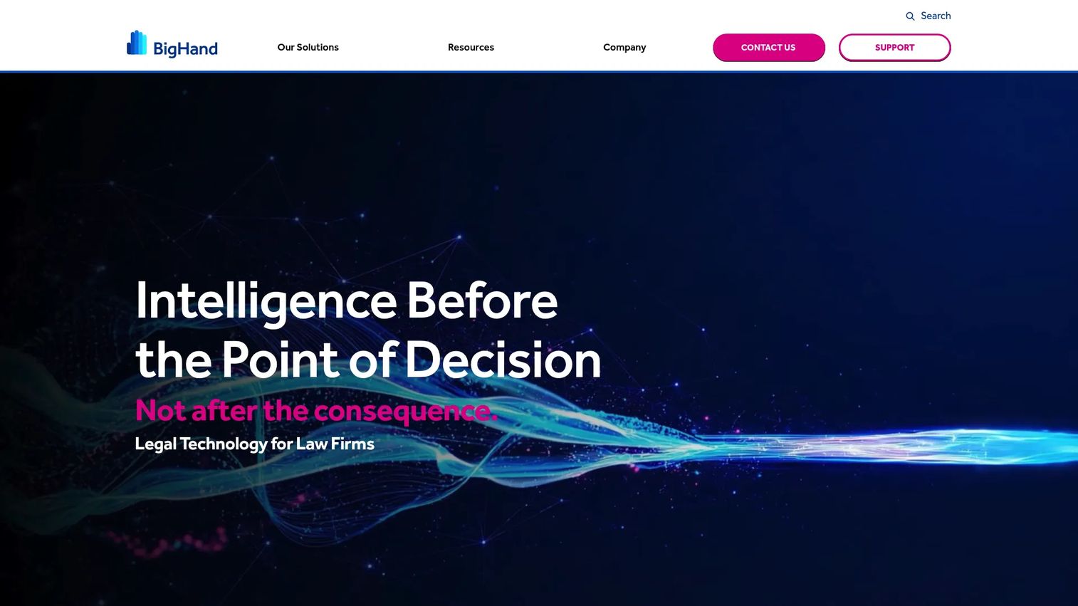 BigHand legal productivity platform dashboard