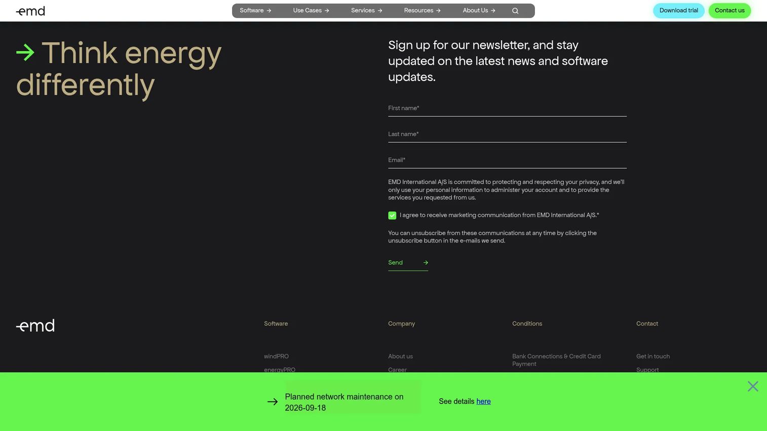 WindPRO wind and solar project design software interface