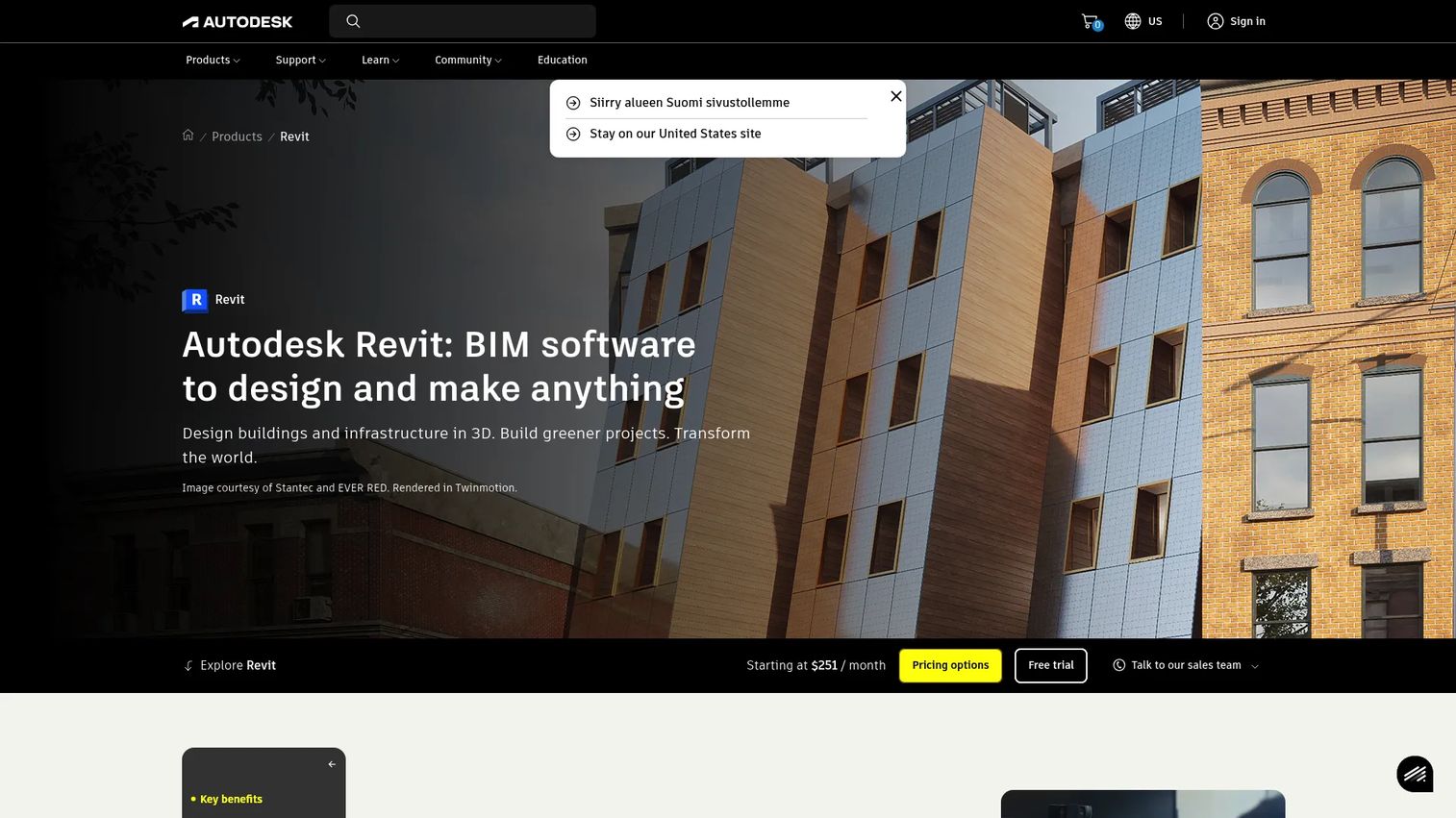 Autodesk Revit BIM design interface