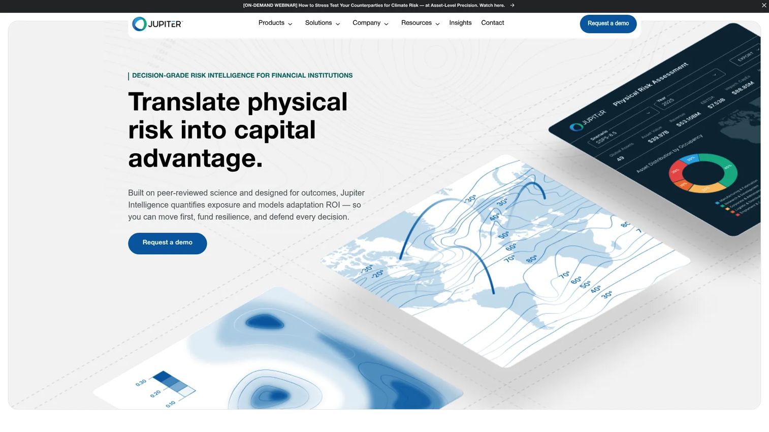Jupiter Intelligence climate risk analytics platform