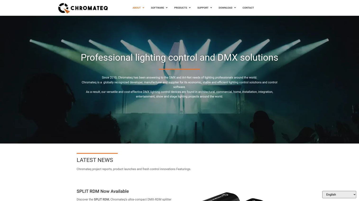 Chromateq lighting control software interface