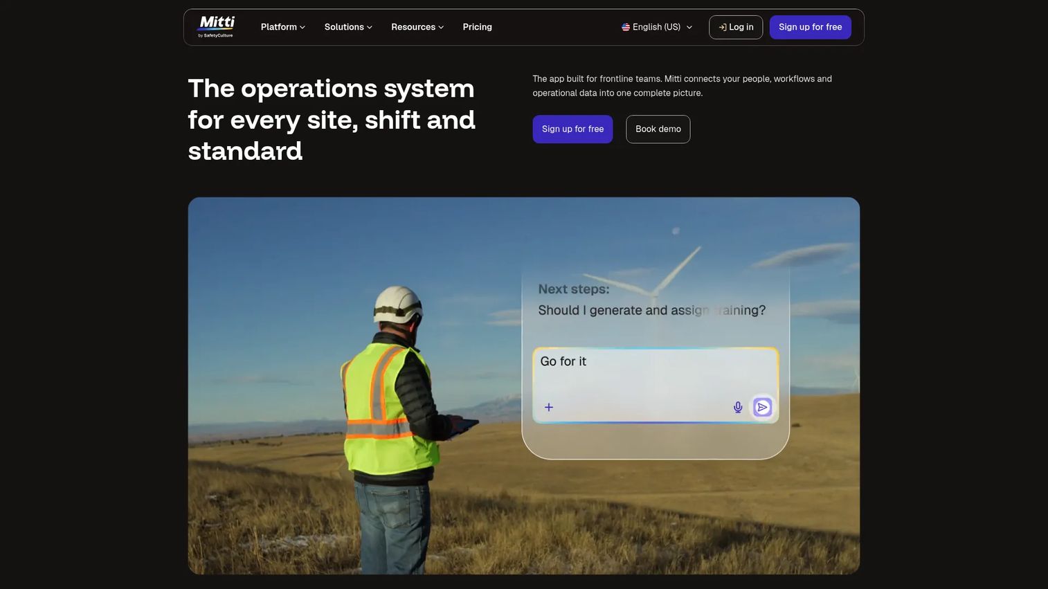 SafetyCulture workplace operations and safety platform homepage