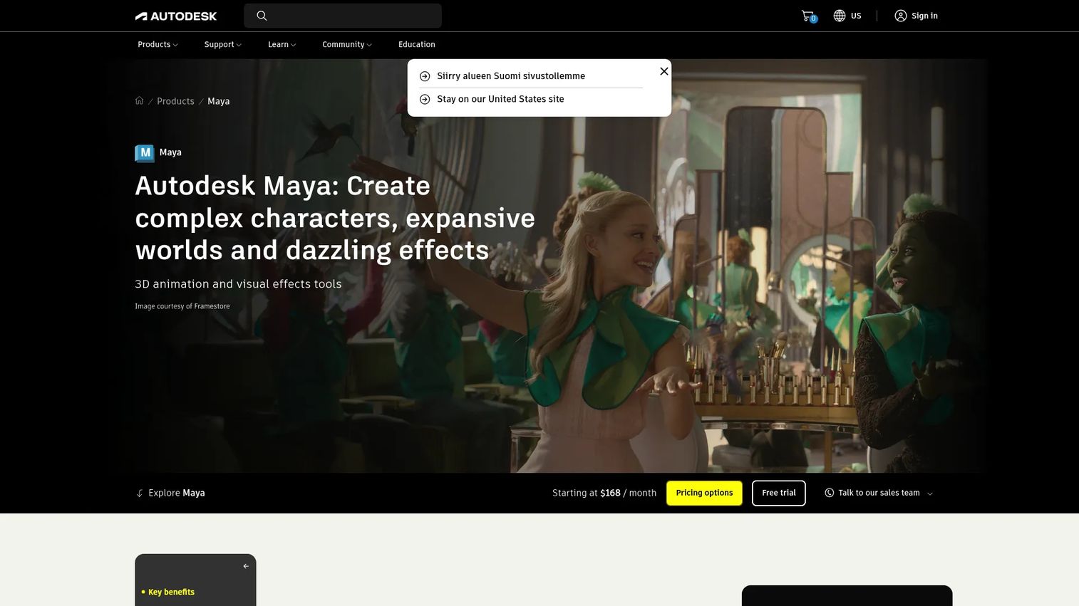 Autodesk Maya 3D animation and modeling interface