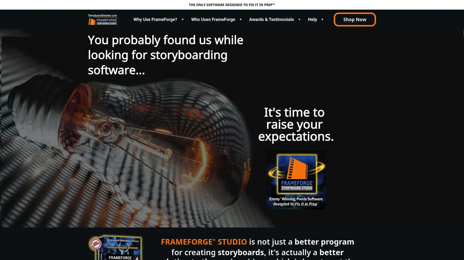 FrameForge 3D Studio storyboarding and previs interface