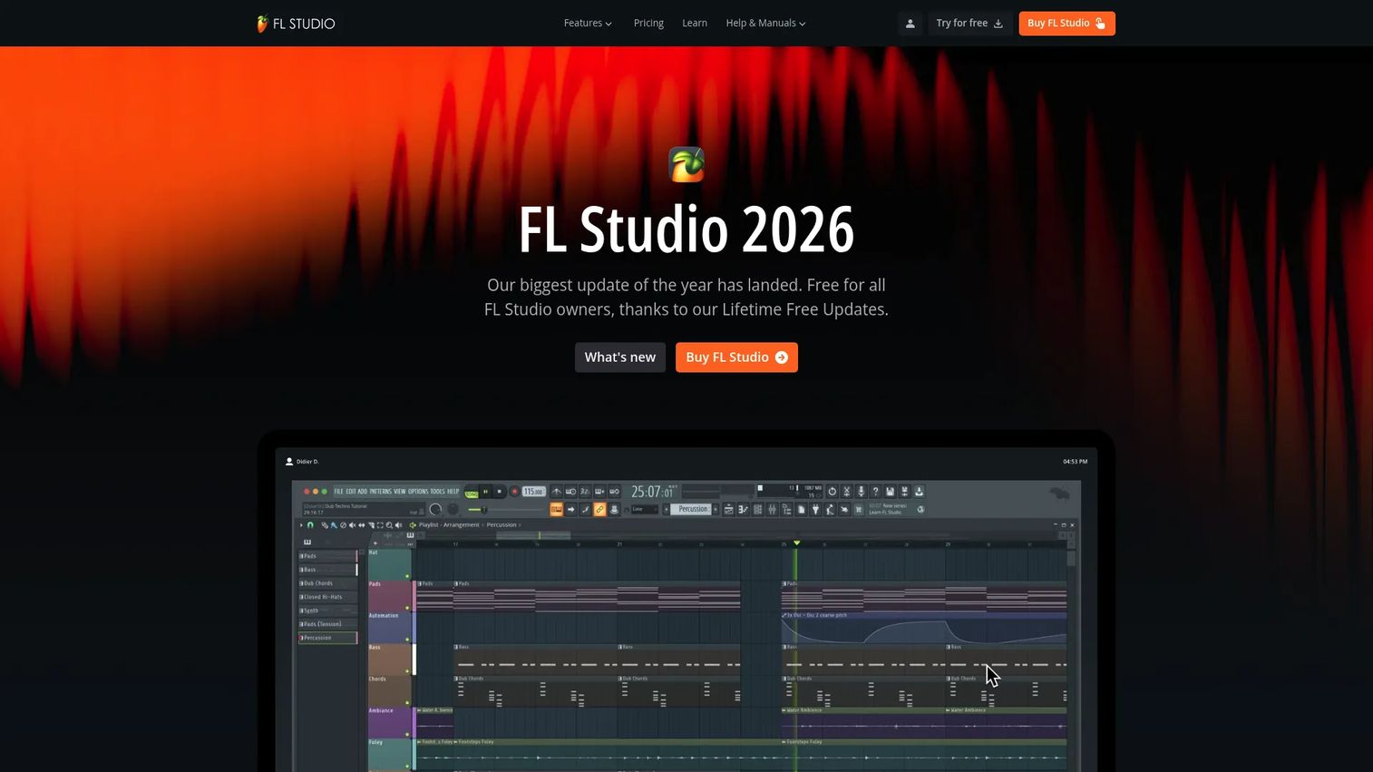 FL Studio beat production software homepage
