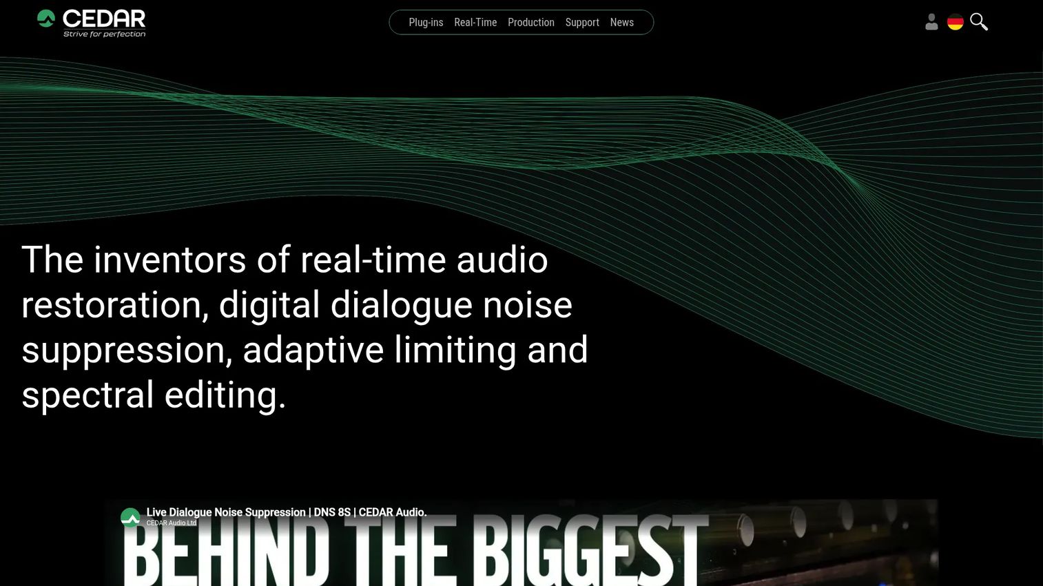 CEDAR Retouch spectral editing software homepage