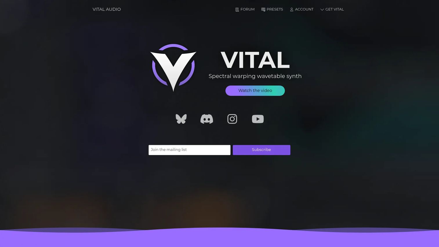 Vital wavetable synthesizer interface
