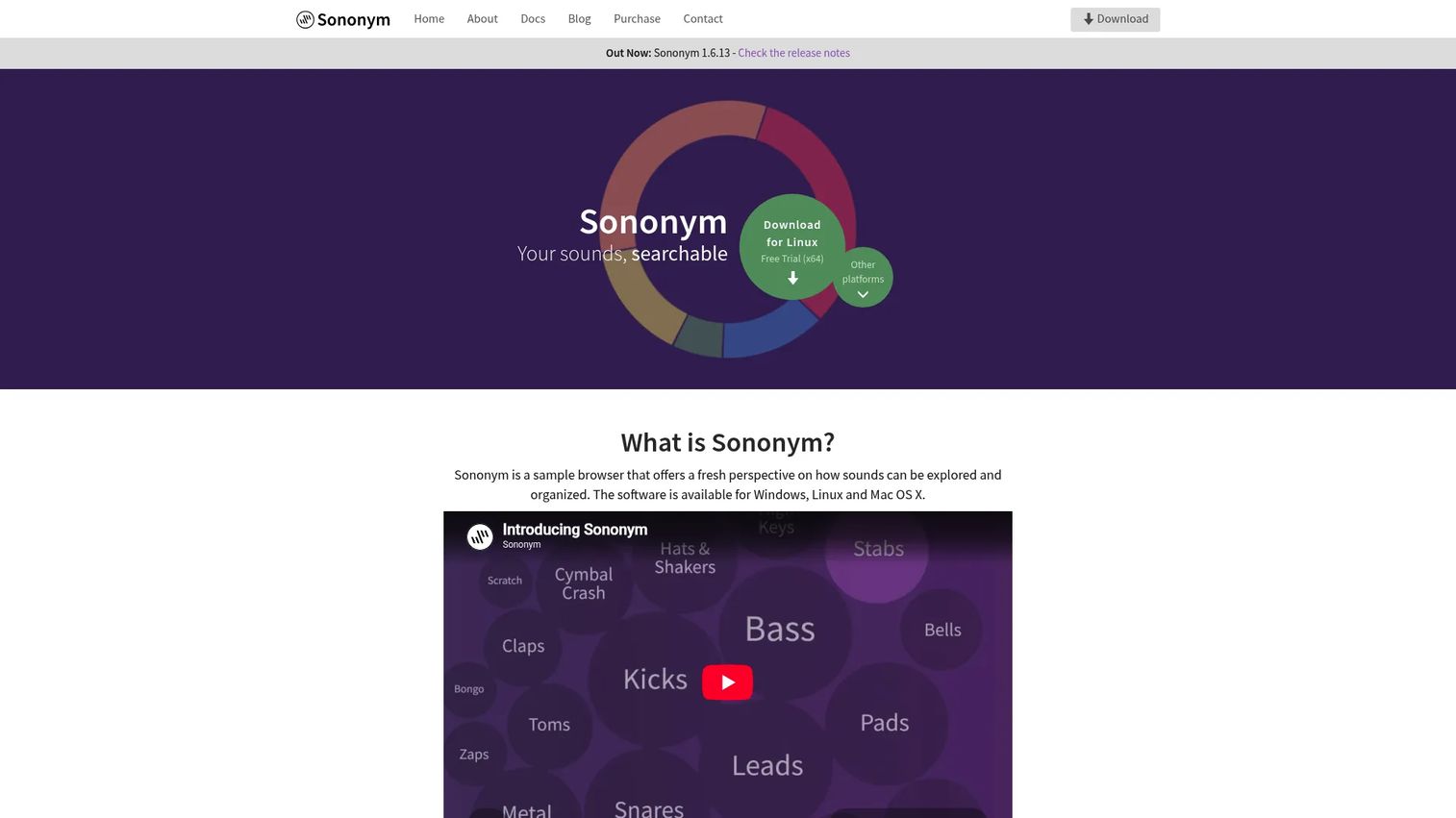 Sononym sample browser interface
