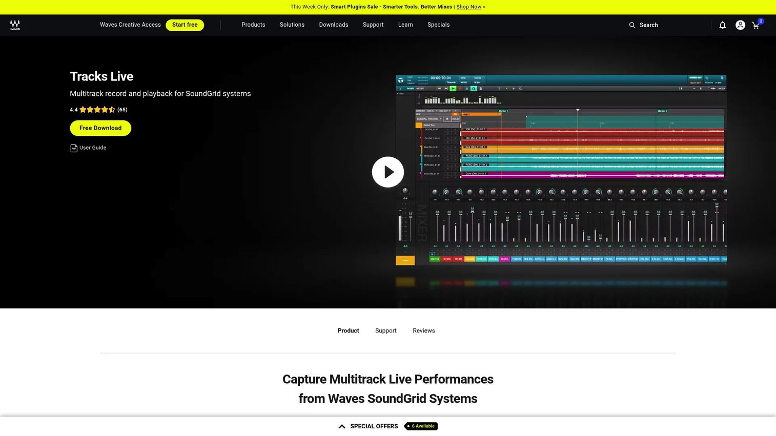 Tracks Live multitrack live recording software homepage