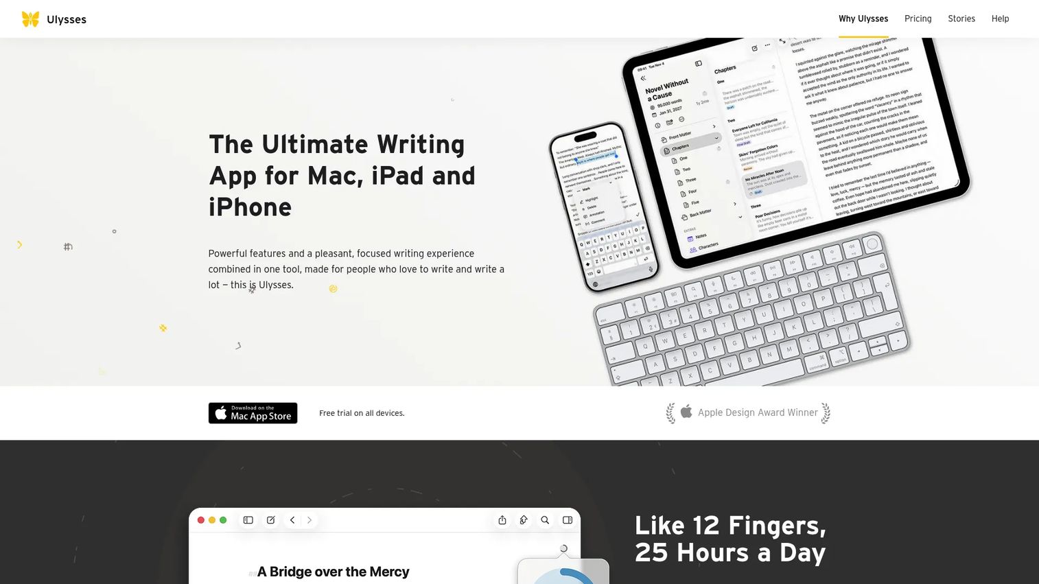 Ulysses minimalist writing app for Apple devices