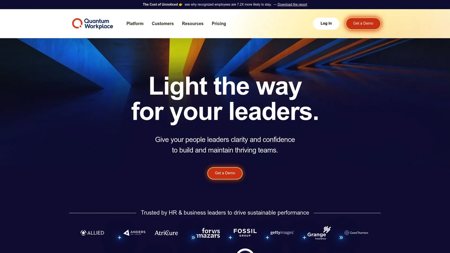 Quantum Workplace calibration and talent review platform homepage
