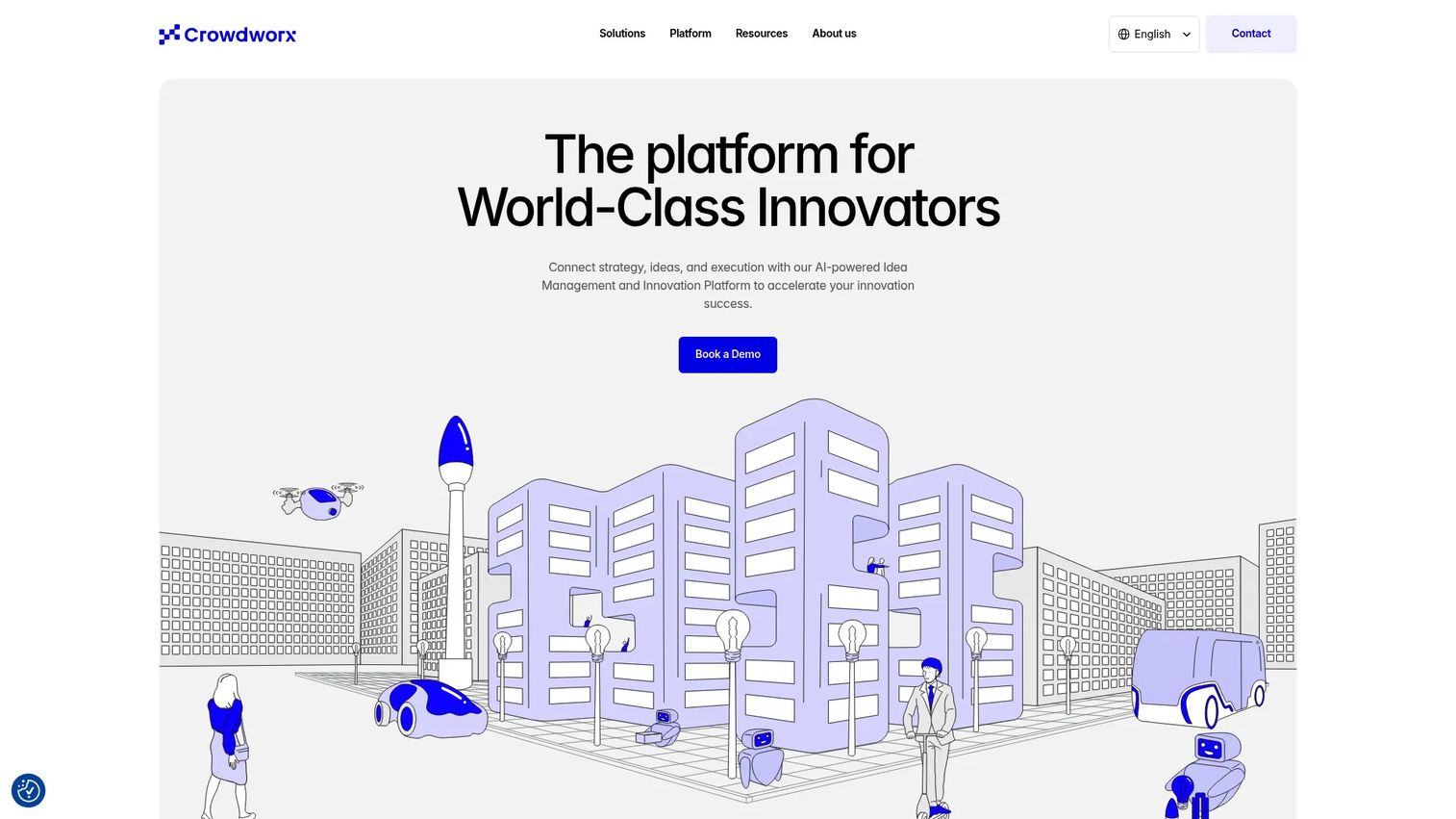 Crowdworx enterprise AI-powered innovation and idea management platform screenshot