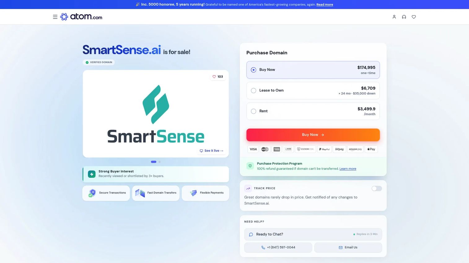 SmartSense Operate homepage screenshot