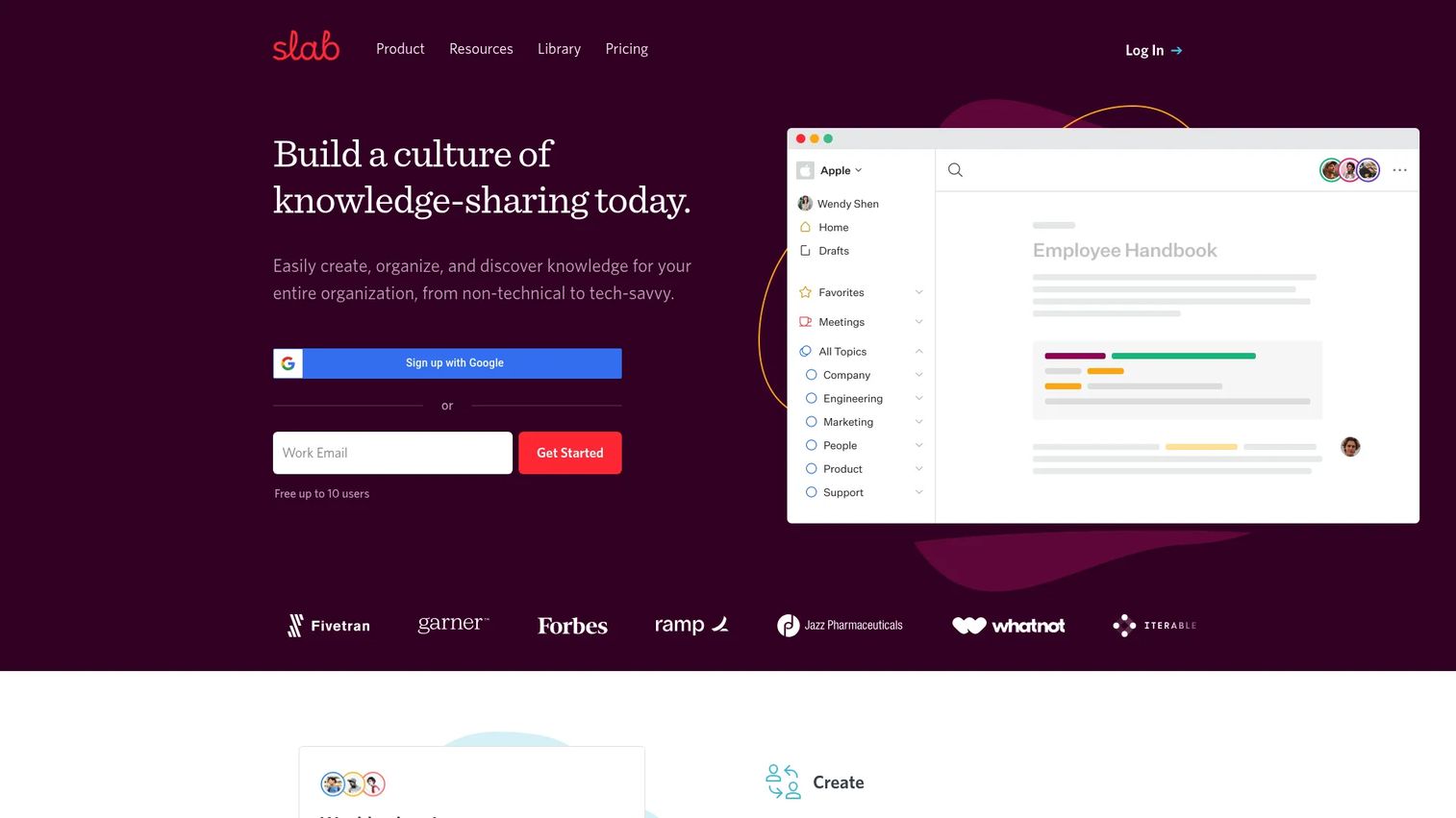 Slab modern team wiki interface