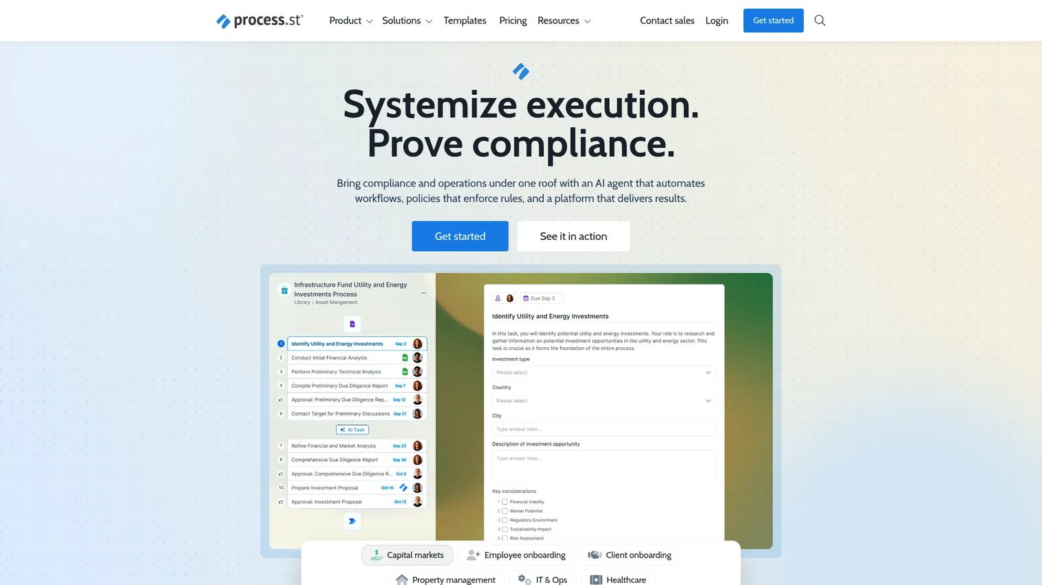 Process Street workflow automation interface