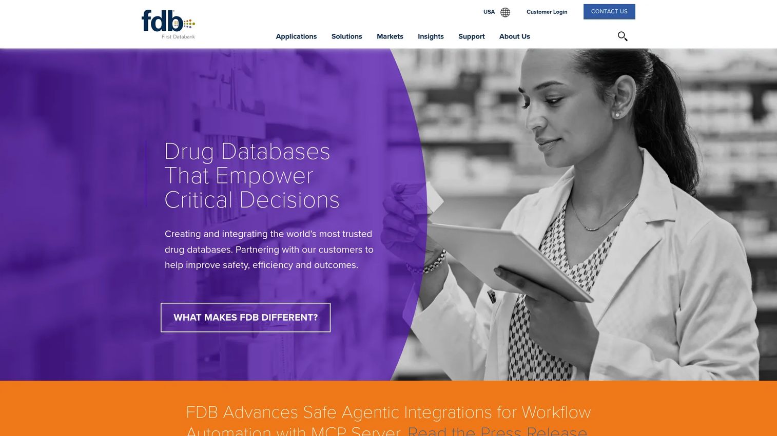First Databank medication knowledge and clinical decision support interface