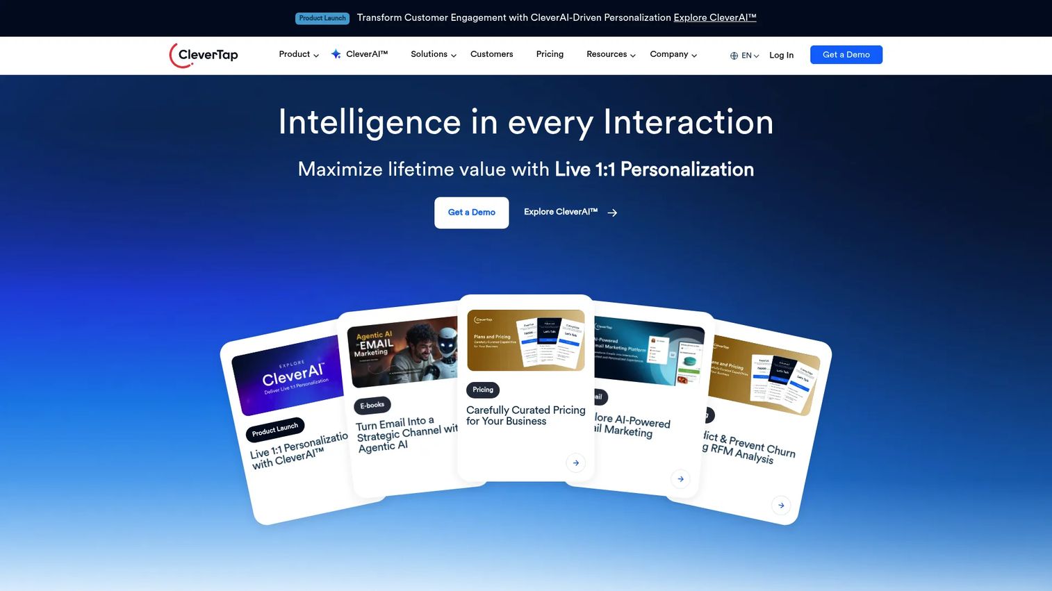 CleverTap mobile engagement platform showing behavioral segmentation, push campaign dashboard, and funnel analytics