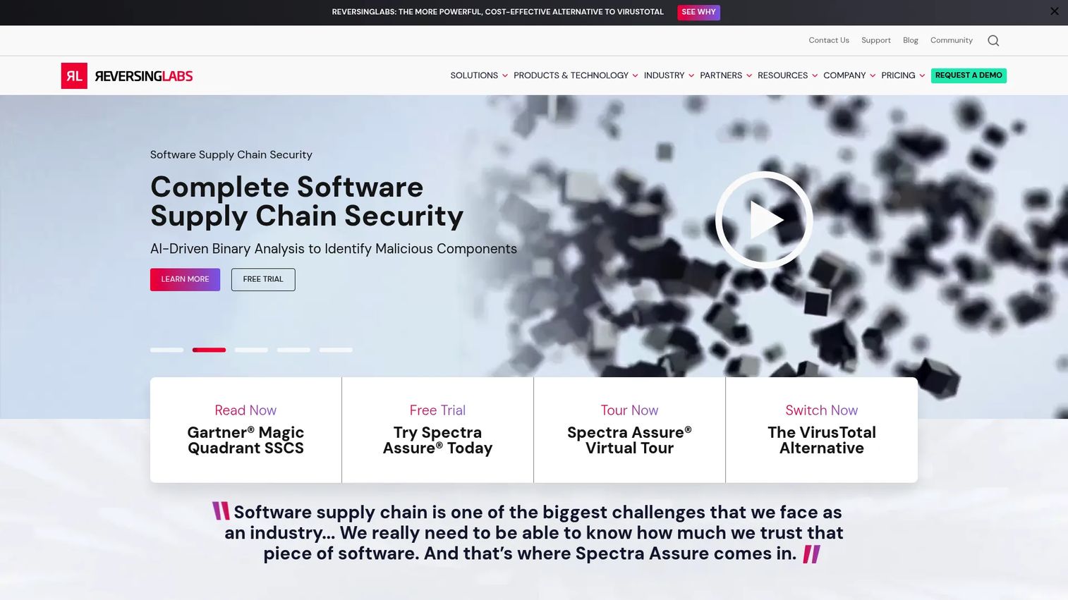 ReversingLabs Spectra Detect analysis showing suspicious file indicators and malware risk.
