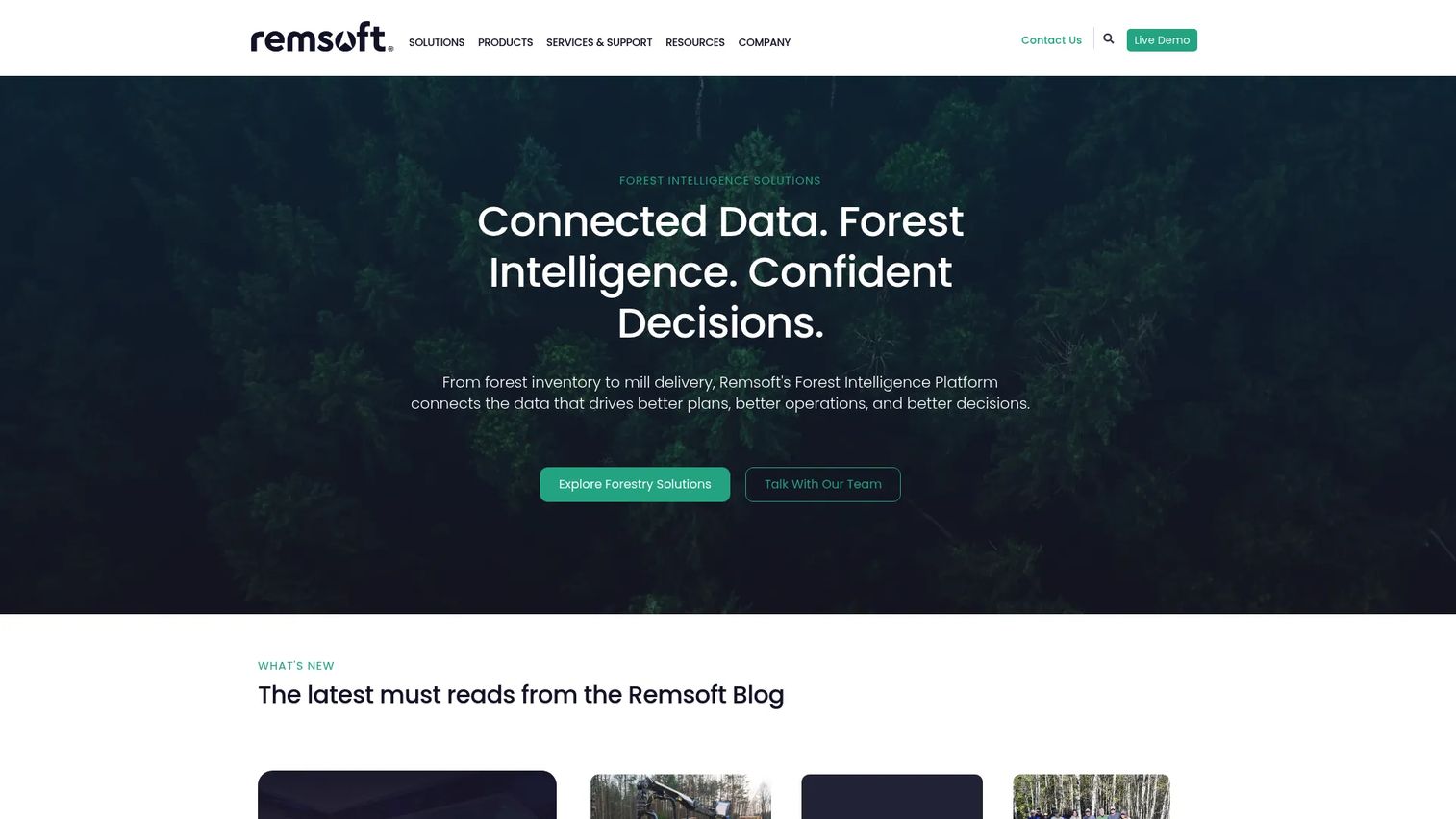 Remsoft forestry planning and operations software dashboard