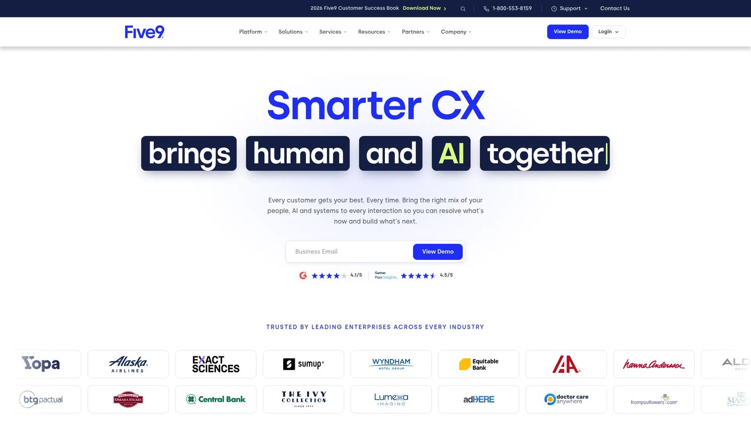 Five9 contact center AI observability software logo