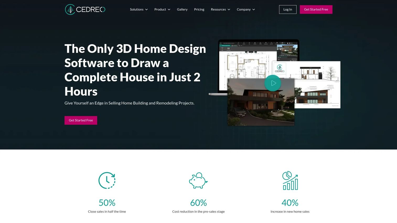Cedreo home design platform with floor plan and 3D furnished rendering