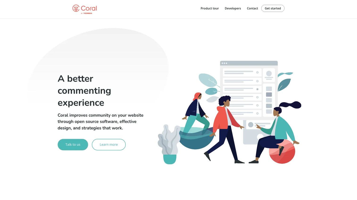 Coral homepage screenshot