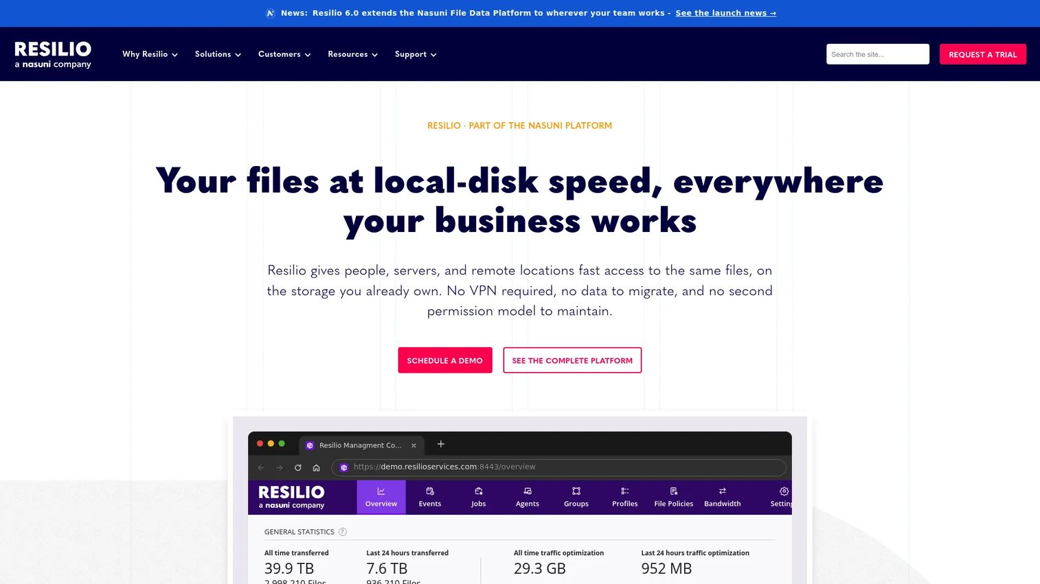 Resilio Connect file synchronization across distributed sites