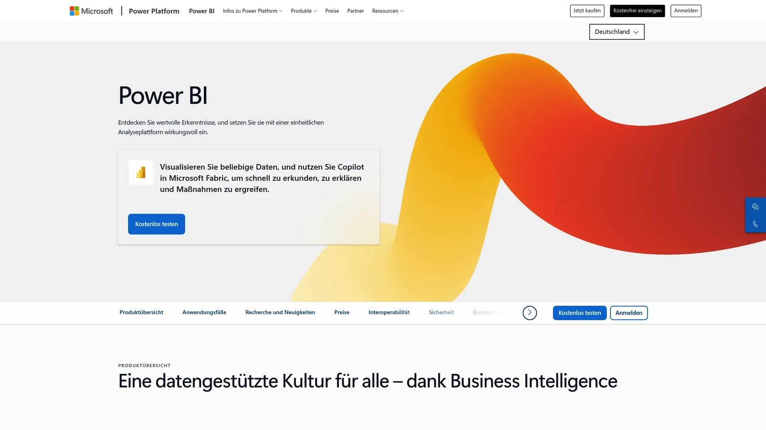 Microsoft Power BI dashboard for product metrics and business intelligence reporting