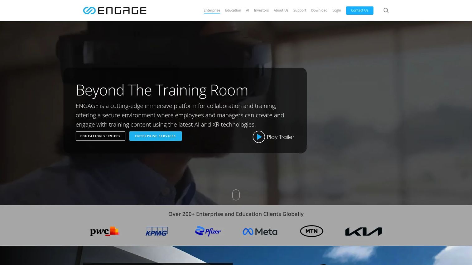 ENGAGE platform for VR classrooms and immersive events.