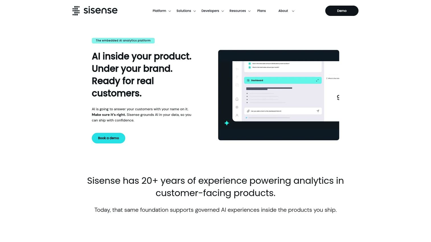 Sisense embedded analytics dashboard for healthcare data products