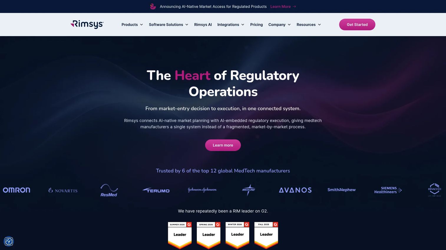 Rimsys platform for medical device registrations, country requirements, and market access planning