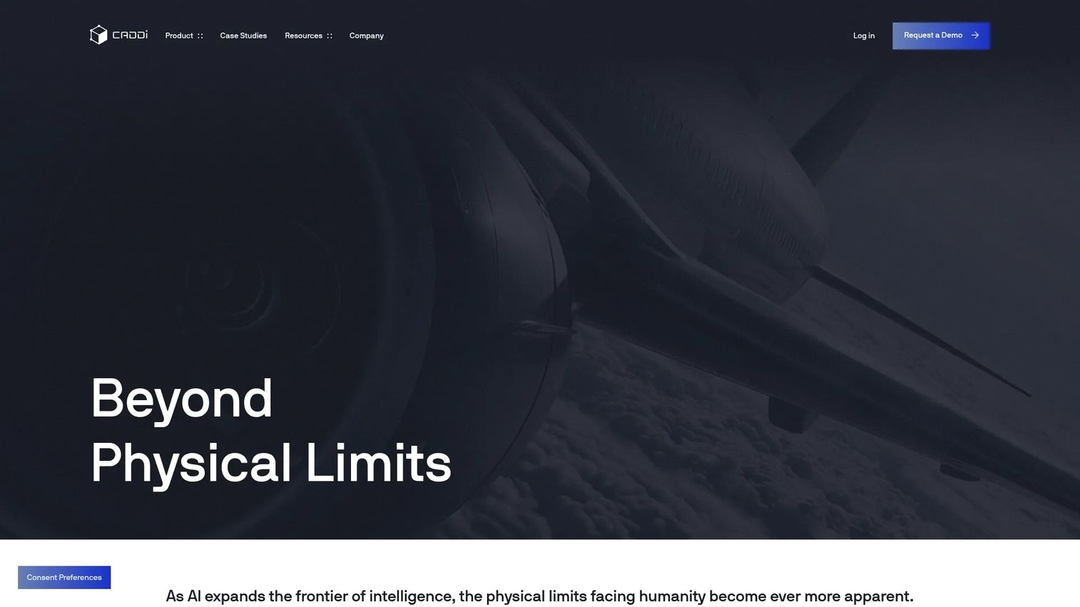 CADDi homepage screenshot
