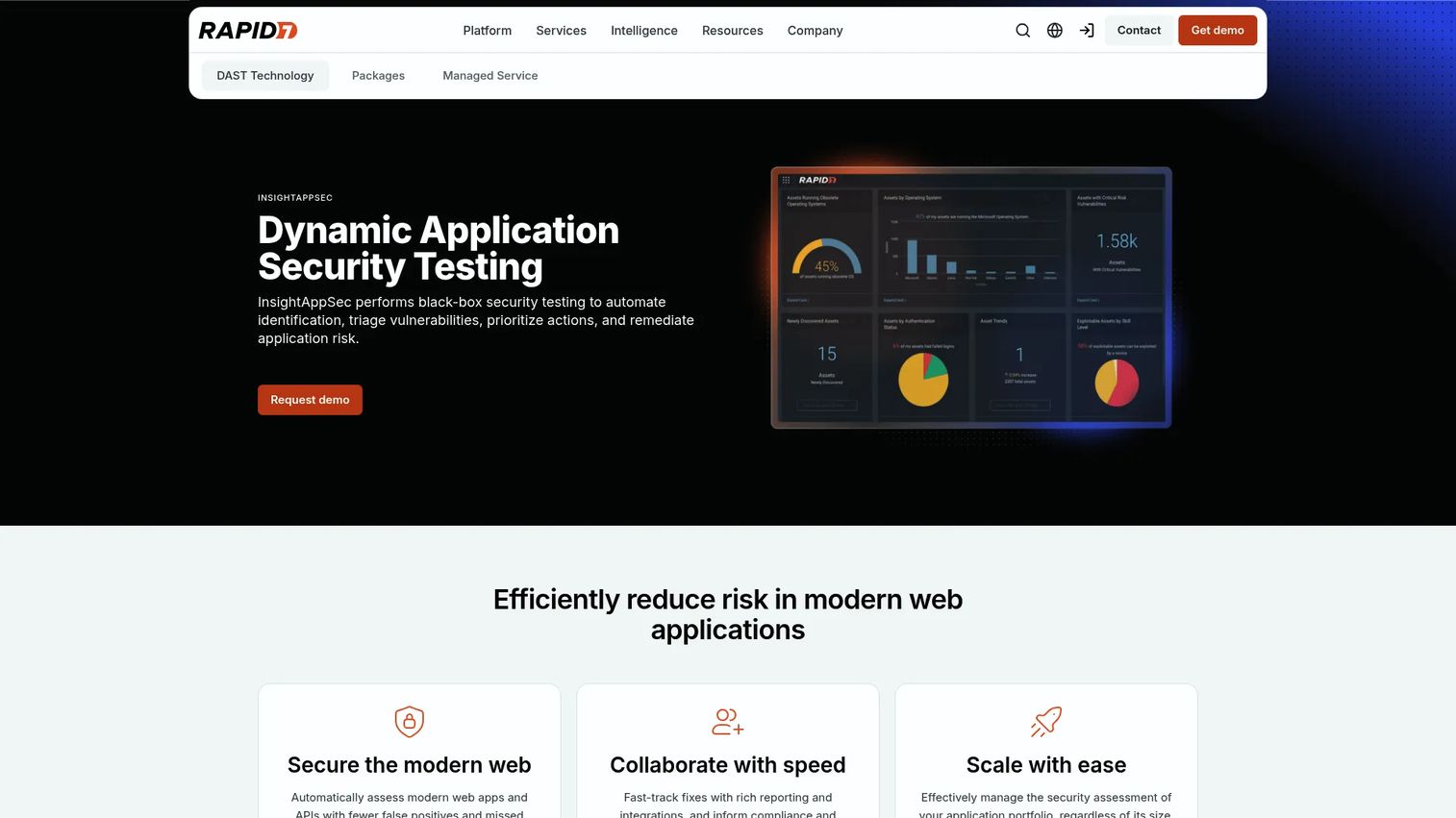 Rapid7 InsightAppSec scan results and vulnerability attack replay interface