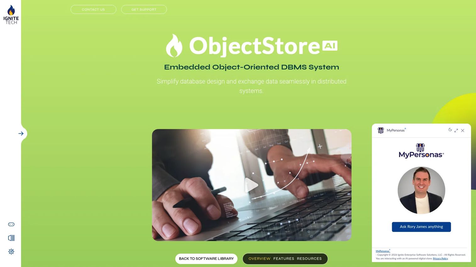 ObjectStore object database schema and object navigation