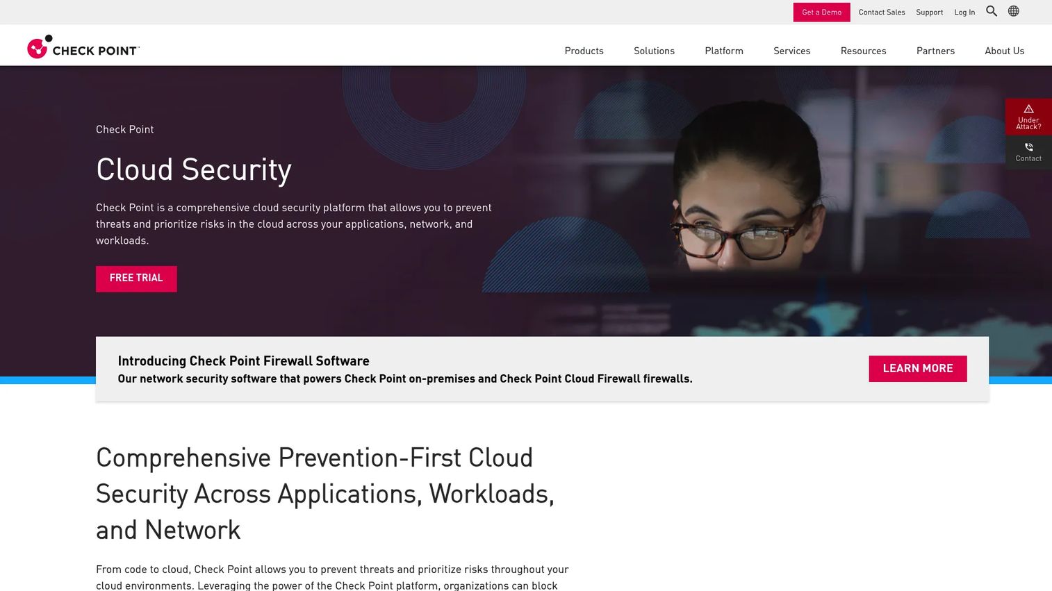 Check Point CloudGuard cloud security posture dashboard