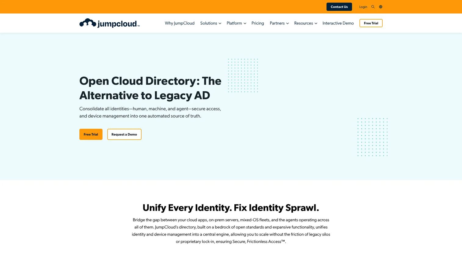 JumpCloud Cloud Directory identity and device management console
